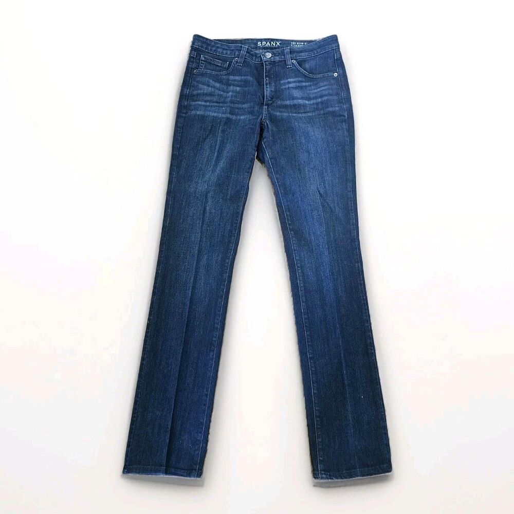SPANX Women's Straight Leg Jeans - Dark Blue